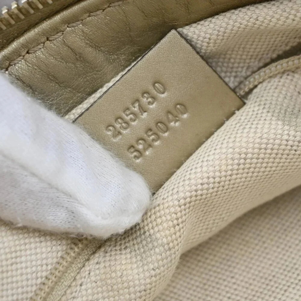 GUCCI GG Pattern Sukey 2Way Shoulder Hand Bag Canvas Leather Brown Gold - Picture 13 of 14